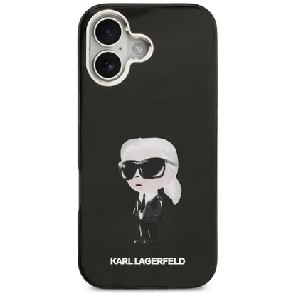 Karl Lagerfeld IML Aquarelle Karl & Logo MagSafe dėklas iPhone 17 (juodas)