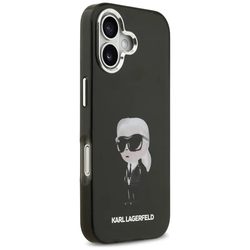 Karl Lagerfeld IML Aquarelle Karl & Logo MagSafe dėklas iPhone 17 (juodas)