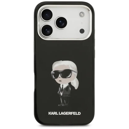 Karl Lagerfeld IML Aquarelle Karl & Logo MagSafe dėklas iPhone 17 Pro (juodas)