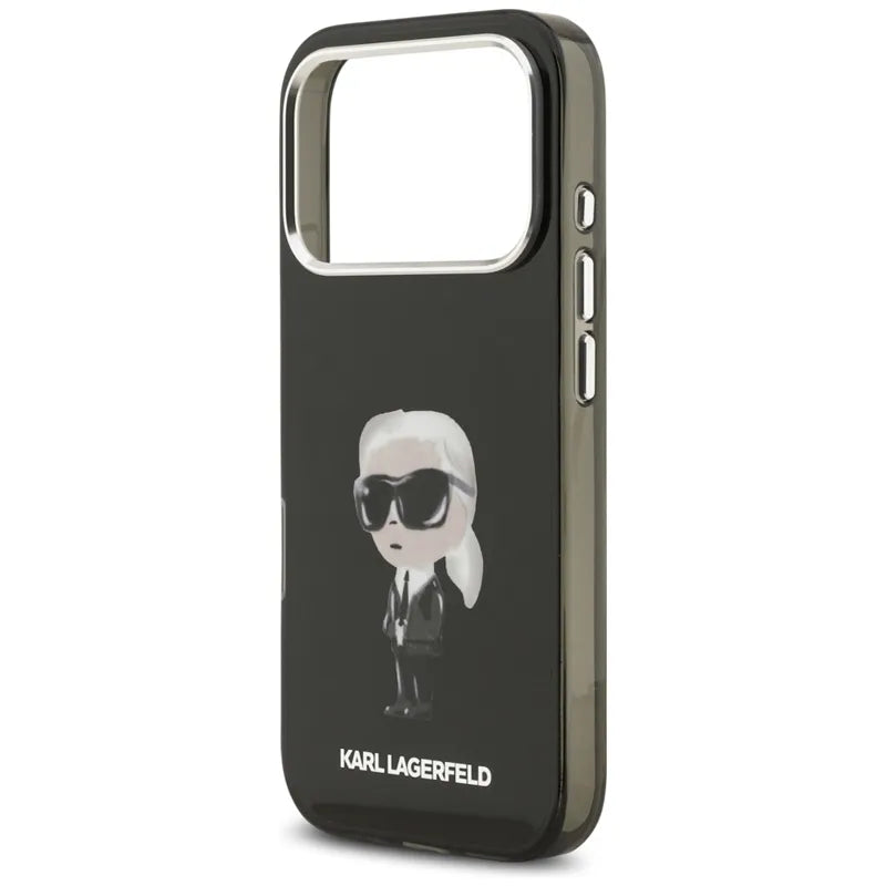 Karl Lagerfeld IML Aquarelle Karl & Logo MagSafe dėklas iPhone 17 Pro (juodas)