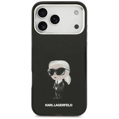 Karl Lagerfeld IML Aquarelle Karl & Logo MagSafe - dėklas iPhone 17 Pro Max (juodas)