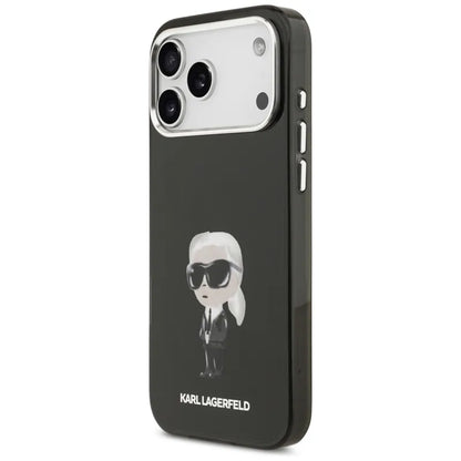 Karl Lagerfeld IML Aquarelle Karl & Logo MagSafe - dėklas iPhone 17 Pro Max (juodas)