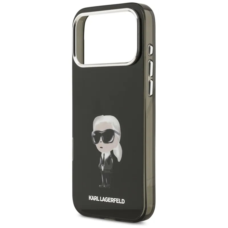 Karl Lagerfeld IML Aquarelle Karl & Logo MagSafe - dėklas iPhone 17 Pro Max (juodas)