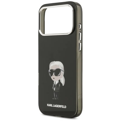 Karl Lagerfeld IML Aquarelle Karl & Logo MagSafe - dėklas iPhone 17 Pro Max (juodas)