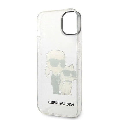 Karl Lagerfeld IML blizgantis NFT Karl & Choupette – dėklas, skirtas iPhone 14 Plus (skaidrus)