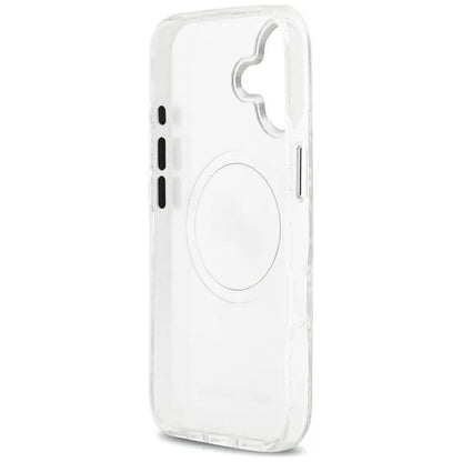Karl Lagerfeld IML Blizgučių Karl & Choupette Galvų Logotipas MagSafe - Dėklas iPhone 17 (pilkas)