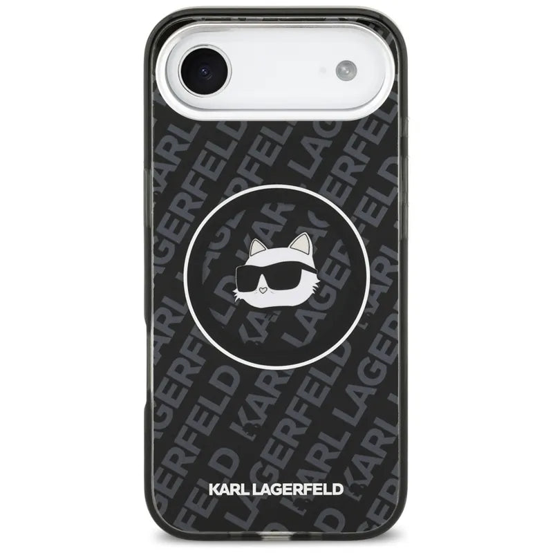 Karl Lagerfeld IML Choupette galvos logotipas MagSafe - Dėklas iPhone Air (juodas)