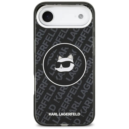 Karl Lagerfeld IML Choupette galvos logotipas MagSafe - Dėklas iPhone Air (juodas)
