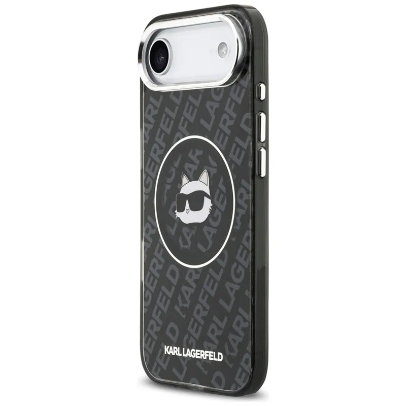 Karl Lagerfeld IML Choupette galvos logotipas MagSafe - Dėklas iPhone Air (juodas)