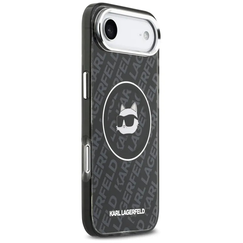 Karl Lagerfeld IML Choupette galvos logotipas MagSafe - Dėklas iPhone Air (juodas)
