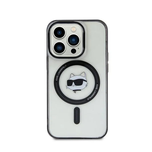 Karl Lagerfeld IML Choupette Head MagSafe – Dėklas iPhone 15 / 14 / 13 (Skaidrus)