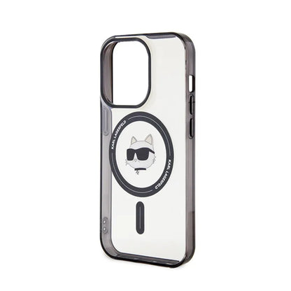 Karl Lagerfeld IML Choupette Head MagSafe - „iPhone 15 Pro Max“ dėklas (permatomas)