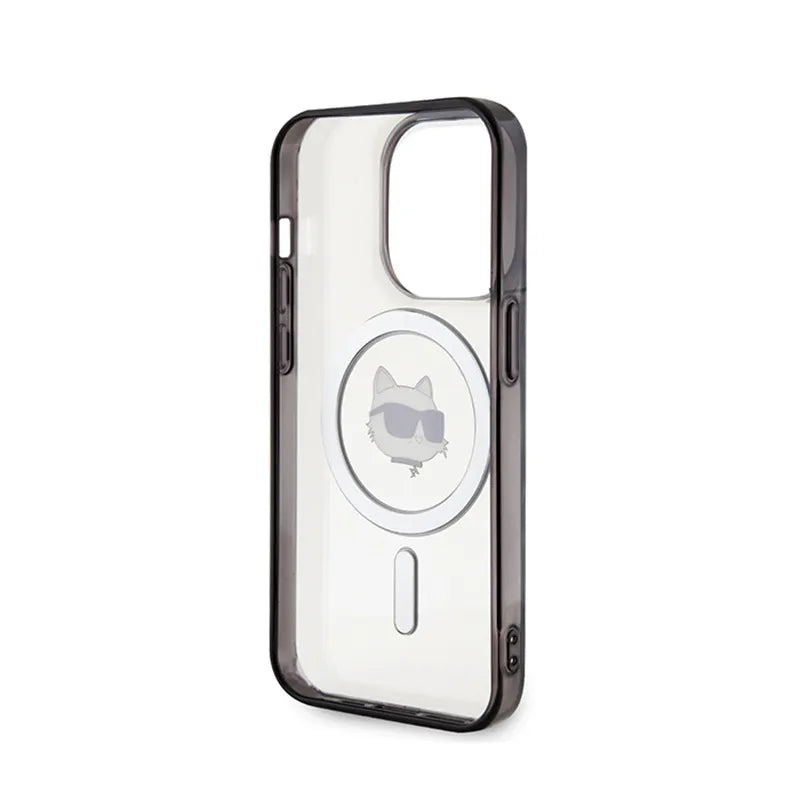 Karl Lagerfeld IML Choupette Head MagSafe - „iPhone 15 Pro Max“ dėklas (permatomas)