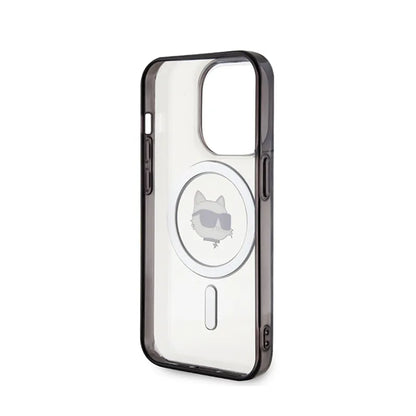 Karl Lagerfeld IML Choupette Head MagSafe - „iPhone 15 Pro Max“ dėklas (permatomas)