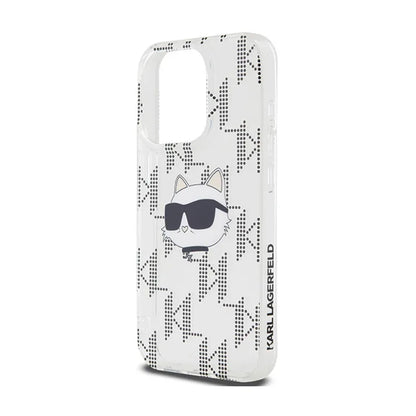 Karl Lagerfeld IML Choupette Head & Monogram - iPhone 15 Pro dėklas (Skaidrus)