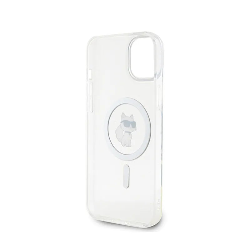 Karl Lagerfeld IML Choupette MagSafe – dėklas iPhone 15 Plus (skaidrus)