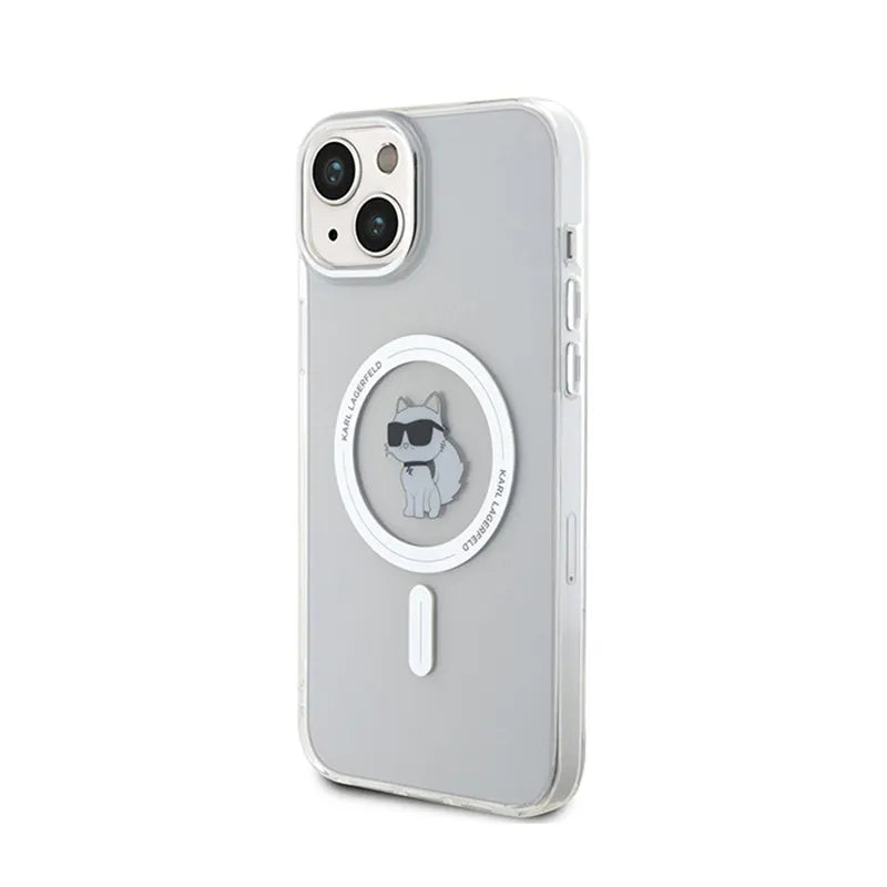 Karl Lagerfeld IML Choupette MagSafe – dėklas iPhone 15 Plus (skaidrus)