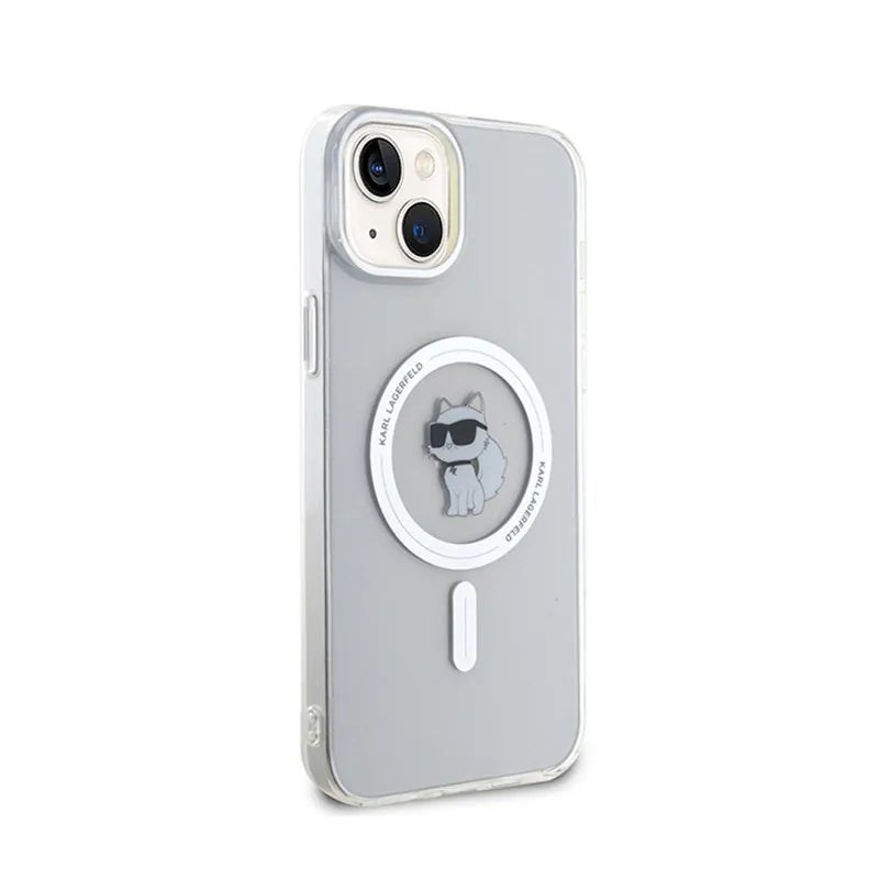 Karl Lagerfeld IML Choupette MagSafe – dėklas iPhone 15 Plus (skaidrus)