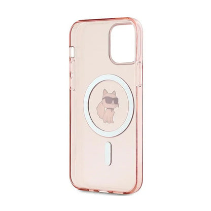 Karl Lagerfeld IML Choupette MagSafe – dėklas, skirtas iPhone 12 / iPhone 12 Pro (rožinis)