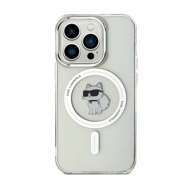 Karl Lagerfeld IML Choupette MagSafe – Dėklas, skirtas „iPhone 13 Pro“ (skaidrus)