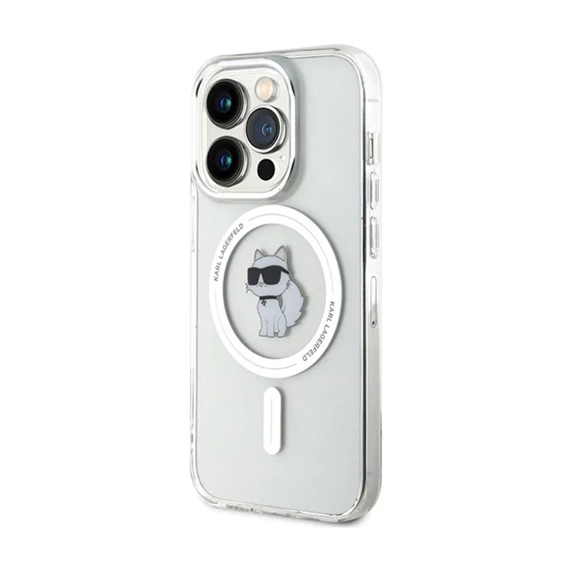 Karl Lagerfeld IML Choupette MagSafe – dėklas, skirtas iPhone 14 Pro (permatomas)