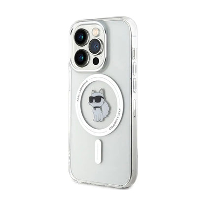 Karl Lagerfeld IML Choupette MagSafe – dėklas, skirtas iPhone 14 Pro (permatomas)