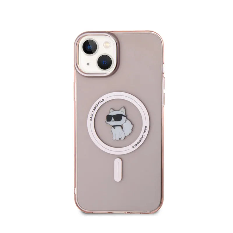 Karl Lagerfeld IML Choupette MagSafe – Dėklas, skirtas „iPhone 15 Plus“ (rožinis)