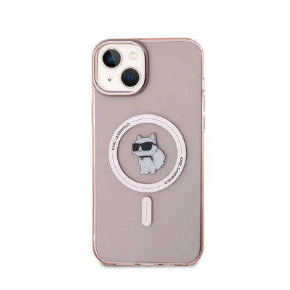 Karl Lagerfeld IML Choupette MagSafe – Dėklas, skirtas „iPhone 15 Plus“ (rožinis)