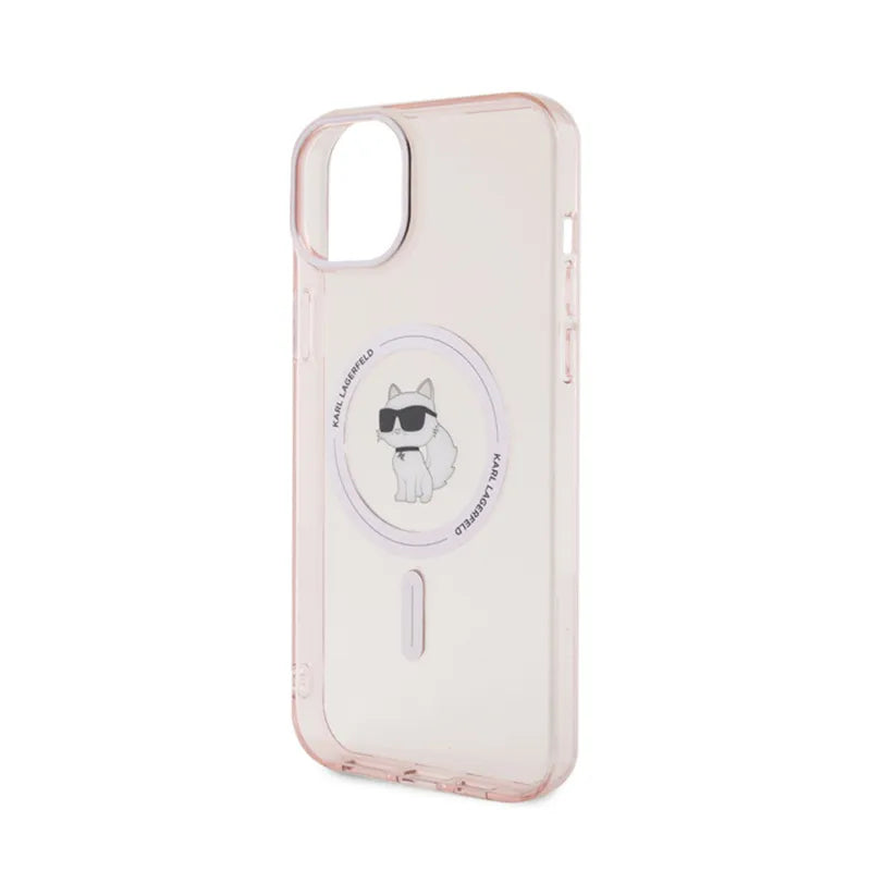 Karl Lagerfeld IML Choupette MagSafe – Dėklas, skirtas „iPhone 15 Plus“ (rožinis)