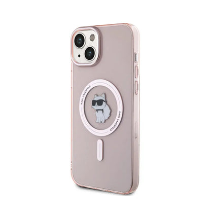 Karl Lagerfeld IML Choupette MagSafe – Dėklas, skirtas „iPhone 15 Plus“ (rožinis)