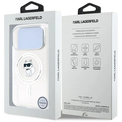 Karl Lagerfeld IML Choupette MagSafe - Dėklas, skirtas iPhone 17 Pro Max (skaidrus)