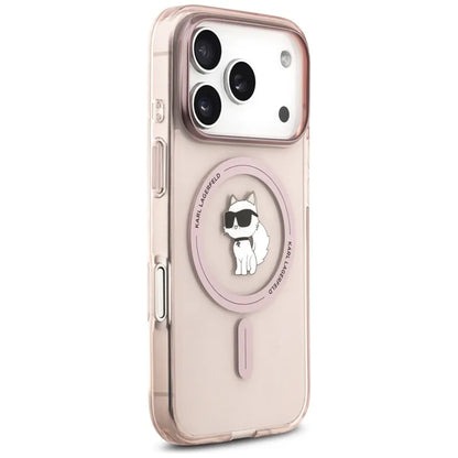 Karl Lagerfeld IML Choupette MagSafe – dėklas telefonui iPhone 17 Pro (rožinis)
