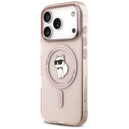 Karl Lagerfeld IML Choupette MagSafe – dėklas telefonui iPhone 17 Pro (rožinis)