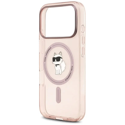 Karl Lagerfeld IML Choupette MagSafe – dėklas telefonui iPhone 17 Pro (rožinis)