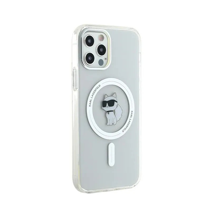 Karl Lagerfeld IML Choupette MagSafe – „iPhone 12“ / „iPhone 12 Pro“ dėklas (permatomas)