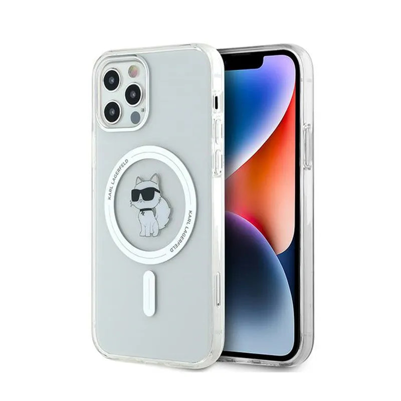 Karl Lagerfeld IML Choupette MagSafe – „iPhone 12“ / „iPhone 12 Pro“ dėklas (permatomas)