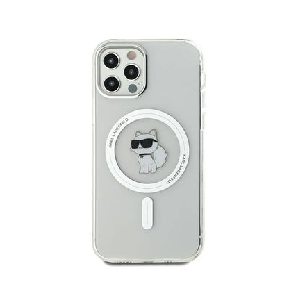 Karl Lagerfeld IML Choupette MagSafe – „iPhone 12“ / „iPhone 12 Pro“ dėklas (permatomas)
