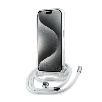 Karl Lagerfeld IML Crossbody Monogram Karl & Choupette Head MagSafe - iPhone 15 Pro dėklas (skaidrus)