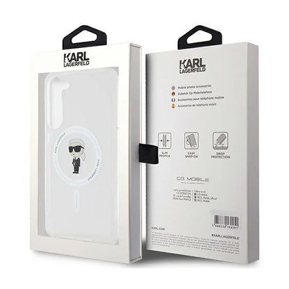 Karl Lagerfeld IML Ikonik MagSafe – dėklas, skirtas Samsung Galaxy S23+ (permatomas)