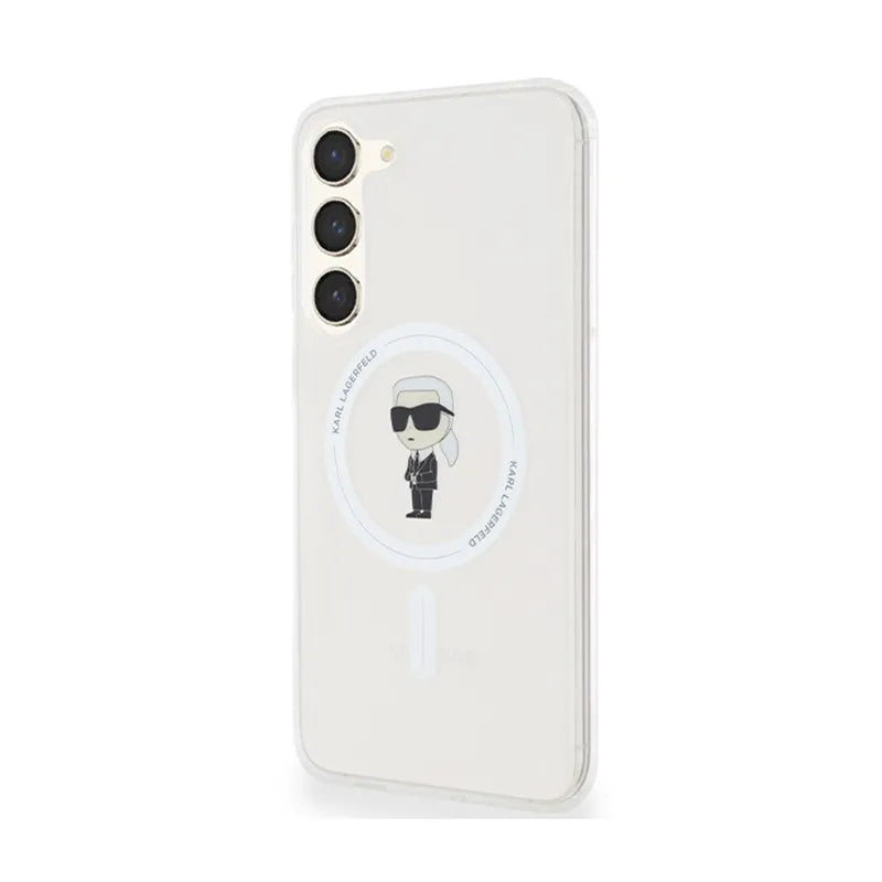 Karl Lagerfeld IML Ikonik MagSafe - dėklas, skirtas Samsung Galaxy S24+ (permatomas)