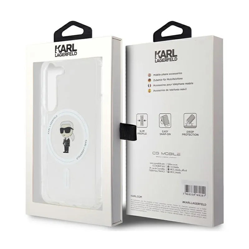 Karl Lagerfeld IML Ikonik MagSafe – Dėklas, skirtas „Samsung Galaxy S24“ (skaidrus)