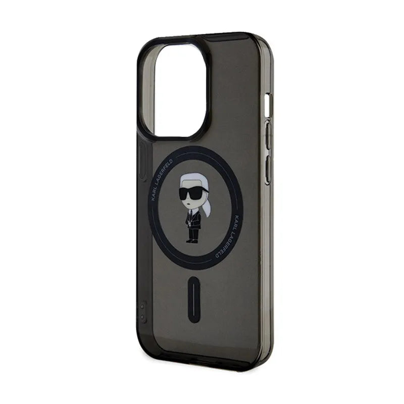 Karl Lagerfeld IML Ikonik MagSafe - iPhone 15 Pro Max dėklas (Juodas)