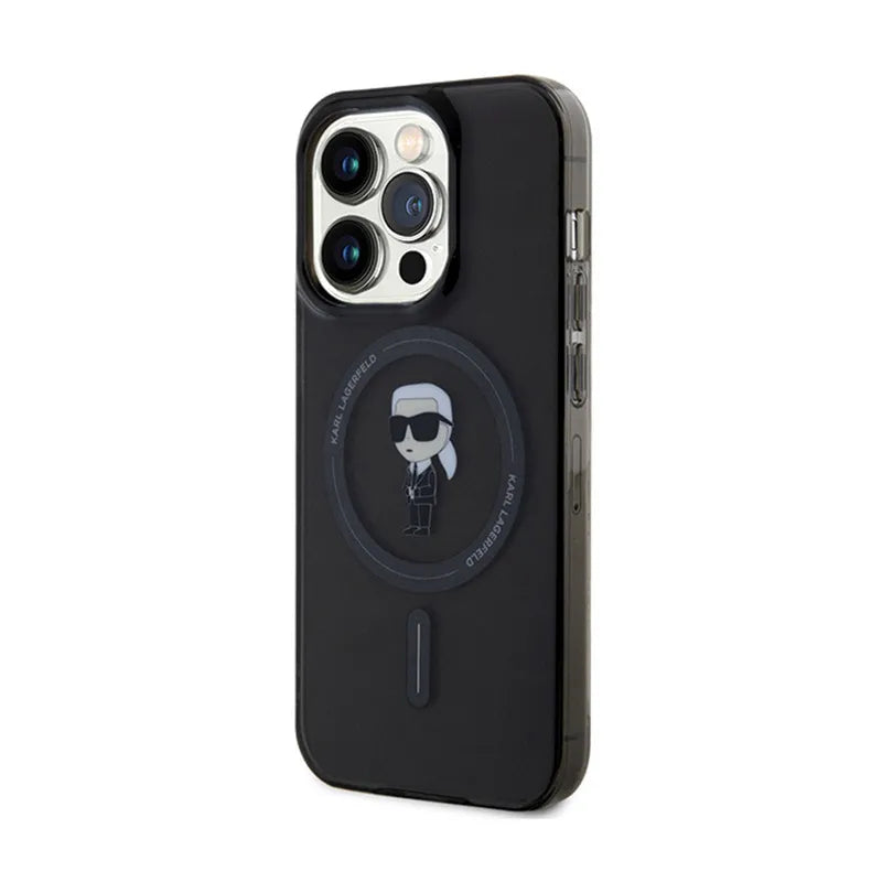 Karl Lagerfeld IML Ikonik MagSafe - iPhone 15 Pro Max dėklas (Juodas)