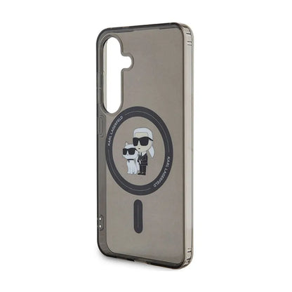 Karl Lagerfeld IML Karl & Choupette Glitter MagSafe - Samsung Galaxy S24 dėklas (juodas)