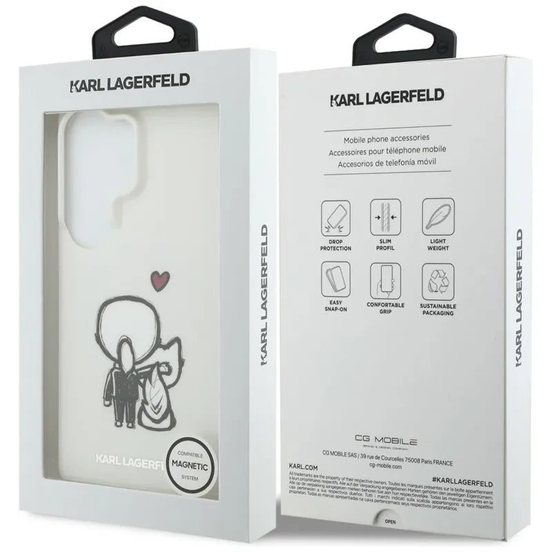 Karl Lagerfeld IML Karl & Choupette MagSafe dėklas - Samsung Galaxy S26 Ultra (Skaidrus)