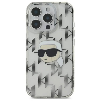 Karl Lagerfeld IML Karl Head Electroplated - dėklas iPhone 16 Pro Max (skaidrus)