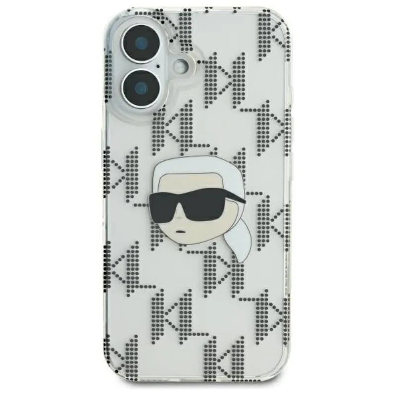 Karl Lagerfeld IML Karl Head Electroplated – Dėklas iPhone 16 (skaidrus)