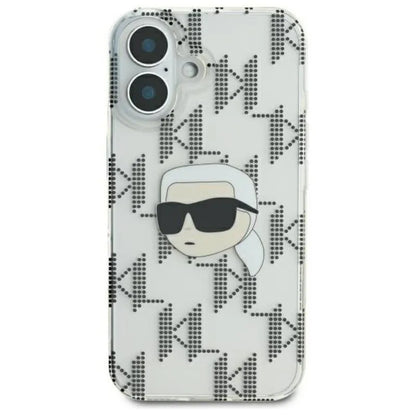 Karl Lagerfeld IML Karl Head Electroplated – Dėklas iPhone 16 (skaidrus)