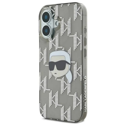 Karl Lagerfeld IML Karl Head Electroplated – dėklas, skirtas „iPhone 16“ (juodas)