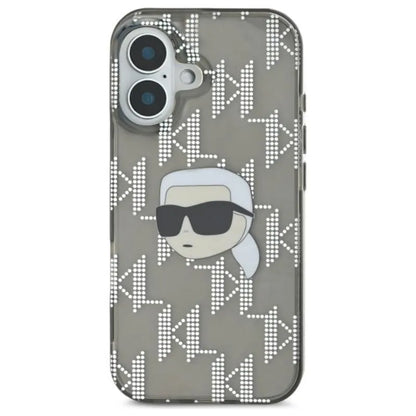 Karl Lagerfeld IML Karl Head Electroplated – dėklas, skirtas „iPhone 16“ (juodas)